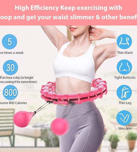 18-24Knots Adjustable Exercise Hoop Smart Exercise Hoop Weight Loss