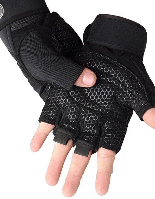 Load image into Gallery viewer, Men Gym Gloves Half Finger Cycling Gloves Pro Fitness Weight Lifting
