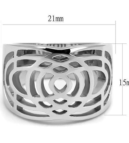 Women Stainless Steel No Stone Rings TK3039