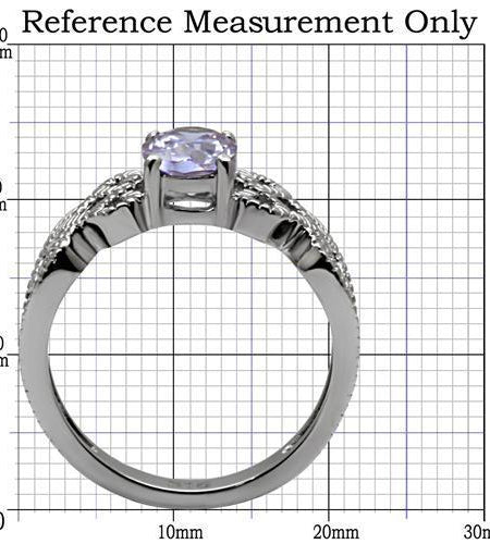 TK079 - High polished (no plating) Stainless Steel Ring with AAA Grade